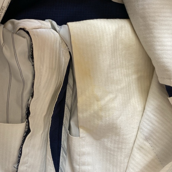 Suitsupply Checkered Plaid Navy Blue Slacks Dress Pant Trousers Size 36 - Picture 7 of 10